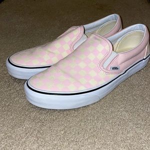 Pink Checkered Slip-On Vans